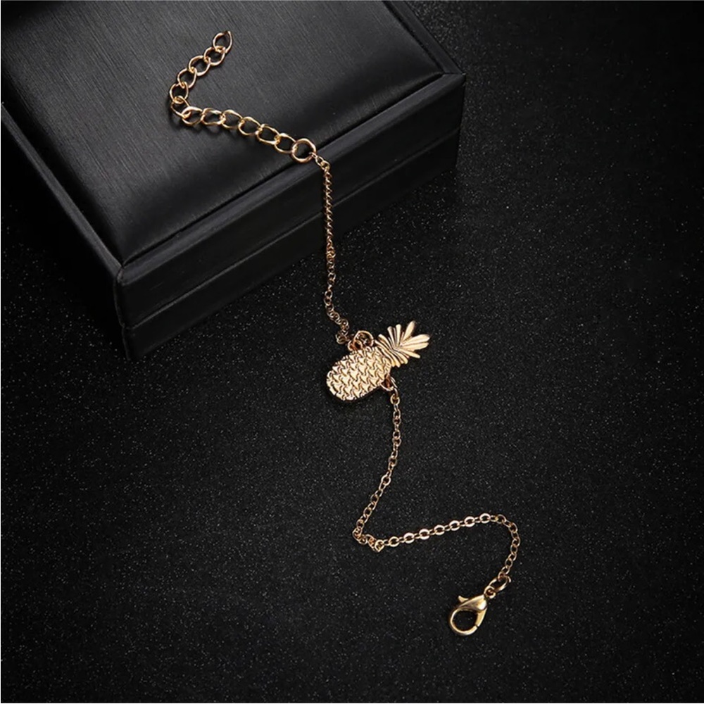 Chain  Pineapple Anklet Jewelry Beach Section Anklets Beads Boho Foot Gothic Bo